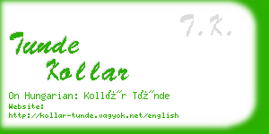 tunde kollar business card